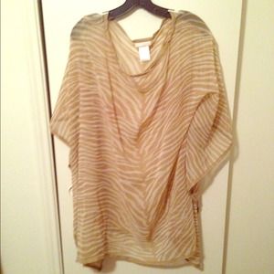 Michael Kors Sheer tan Swim Cover Up