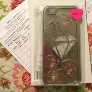 Brand new in box VS pink jeweled case iPhone 5/5S
