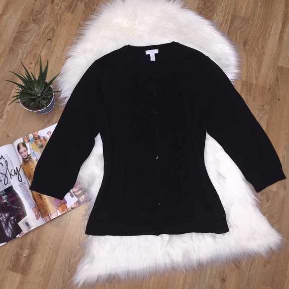 charter club Jackets & Blazers - 💚CHARTER CLUB PETITE BLACK CARDIGAN L💚