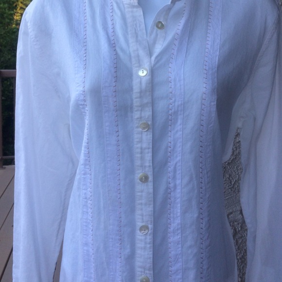 Unavailable J. Jill White Tunic Top sz M - Picture 2 of 4