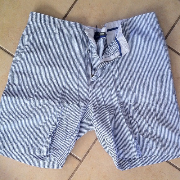 blue and white striped shorts mens Shop 