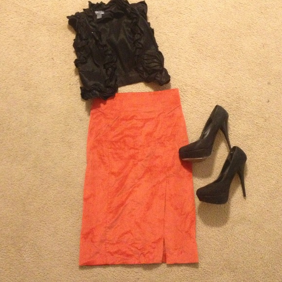 Bebe suede pencil skirt