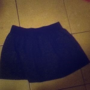 Black and silver cheetah print skirt