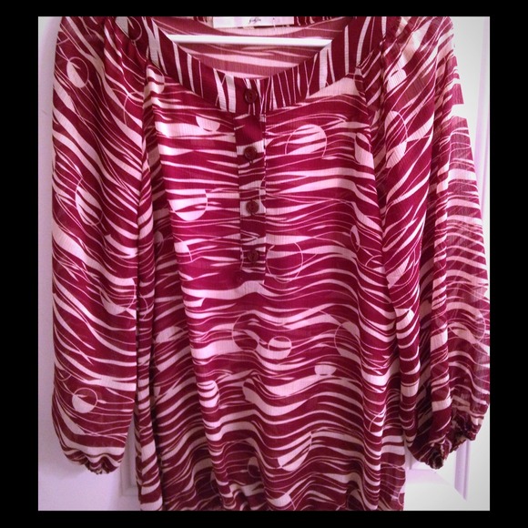 Sheer Maroon Top.