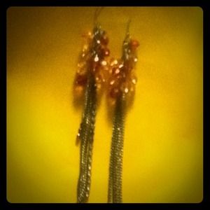 Pink dangling earrings