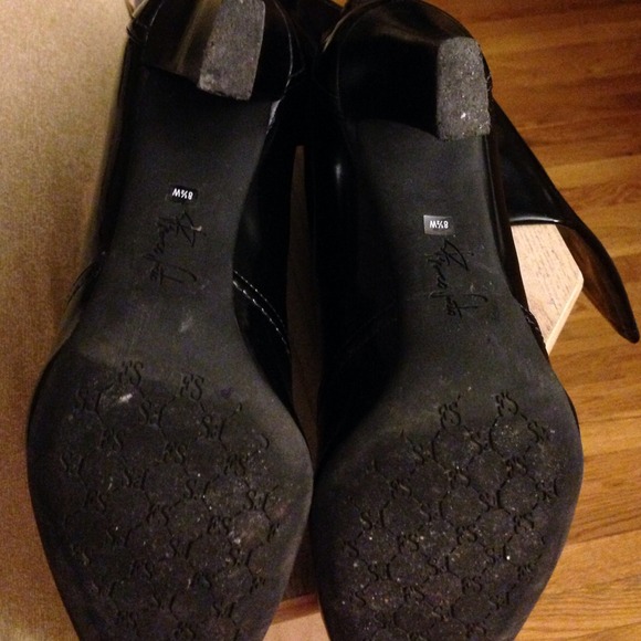 🎉sold🎉Franco Sarto Patent blk leather wide - Picture 4 of 4