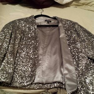 Silver Sequinned blazer