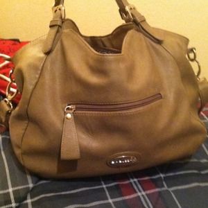 Big Buddah purse tan