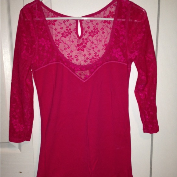 Hollister medium hot pink shirt