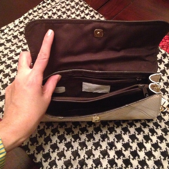 Iridescent Cream Reptile Claiborne Shoulder Bag - Picture 3 of 4