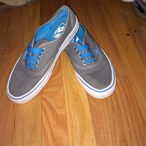 Grey and blue Vans