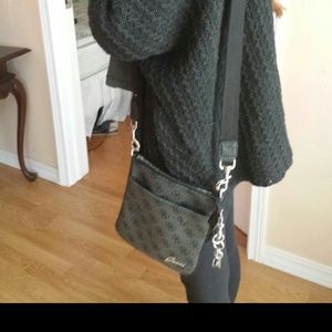SOLD. Guess monogram mini crossbody bag