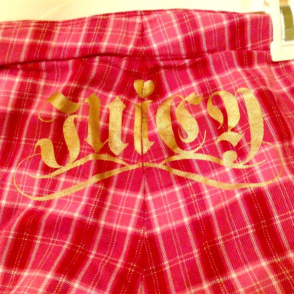 Juicy Couture plaid pj bottoms!!