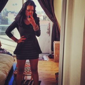 Peplum hoodie with ruffles