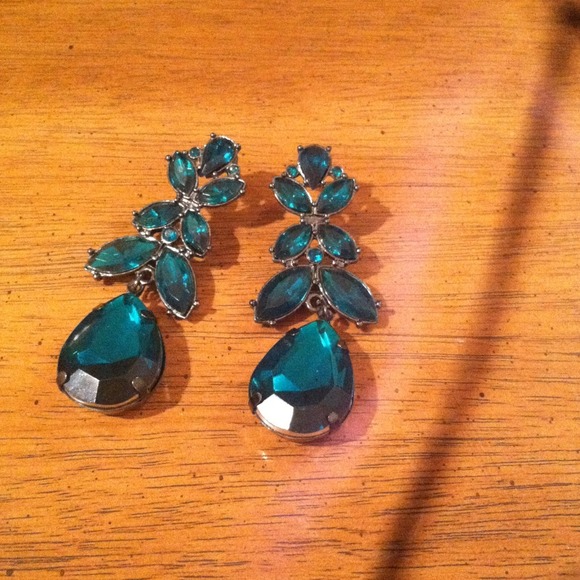 Green statement earrings SOLD