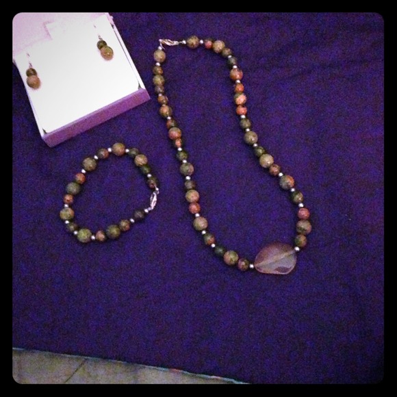 Handmade 3 piece set with silver details