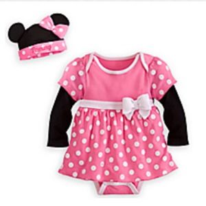 Minnie Mouse Pink Bodysuit Dress Set