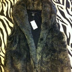 Faux fur vest