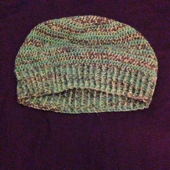 Handmade blue and purple hat