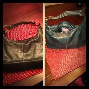 The Sak- Black leather satchel