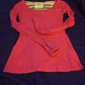 Never worn pink Hollister top