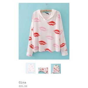"Gina" lips knit sweater