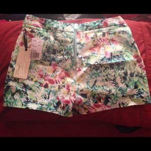 Floral print high waisted shorts