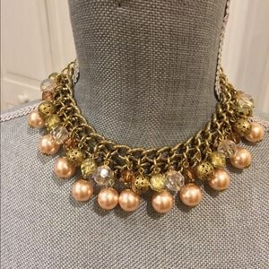 Pink and gold statement collar necklace Pink and gold statement collar necklace