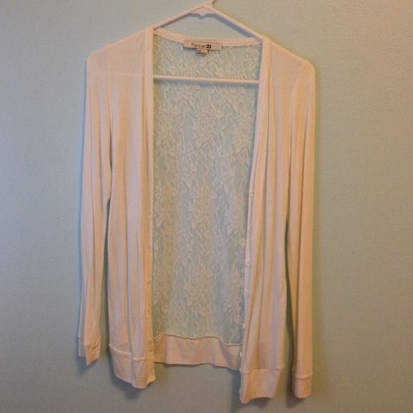 Lace back cardigan