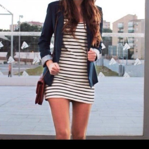 ***SOLD in bundle *** Black and white stripe dress