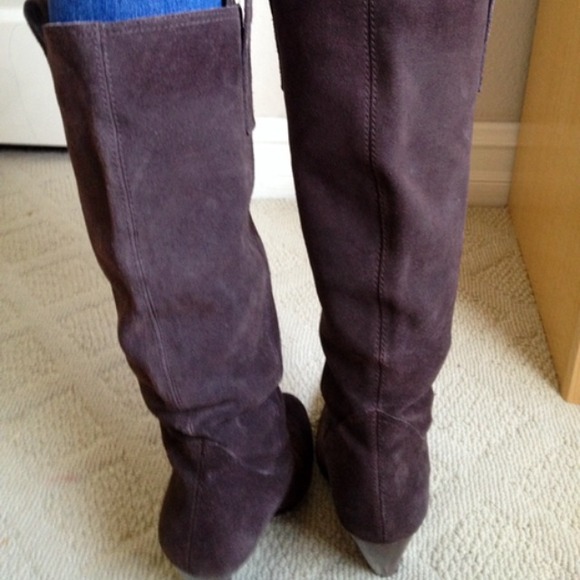 Carlos by Carlos Santana suede brown heeled boots - Picture 3 of 4
