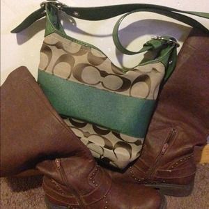 🚫HOLD🚫until 1/30-Authentic Coach green/brown