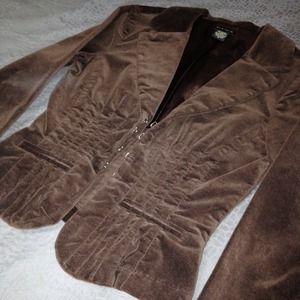 Brown velvet blazer