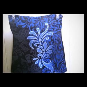 Black, Blue & White tube top