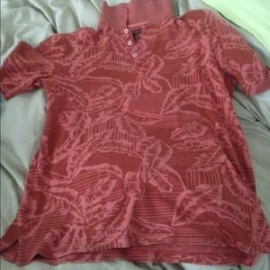 Men's Tori Richards copper silk blend polo size M