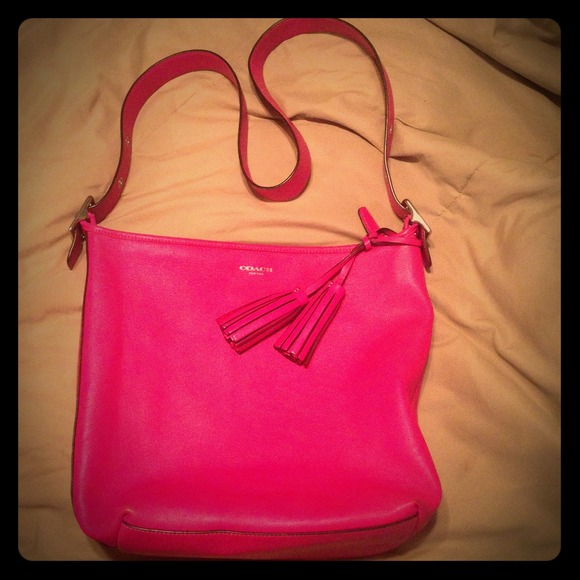 Coach Bags Hot Pink Fushia Leather Legacy Duffle Poshmark