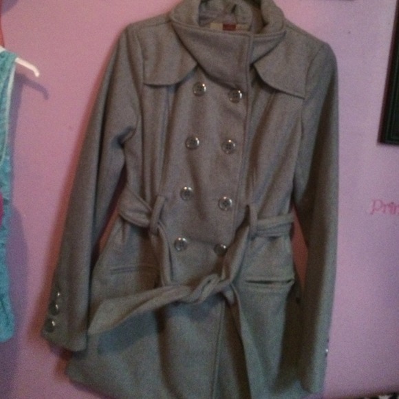 Grey peacoat