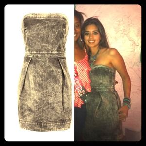 French connection glam strapless dress