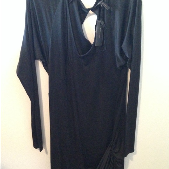 BCBG black jersey long sleeve dress.