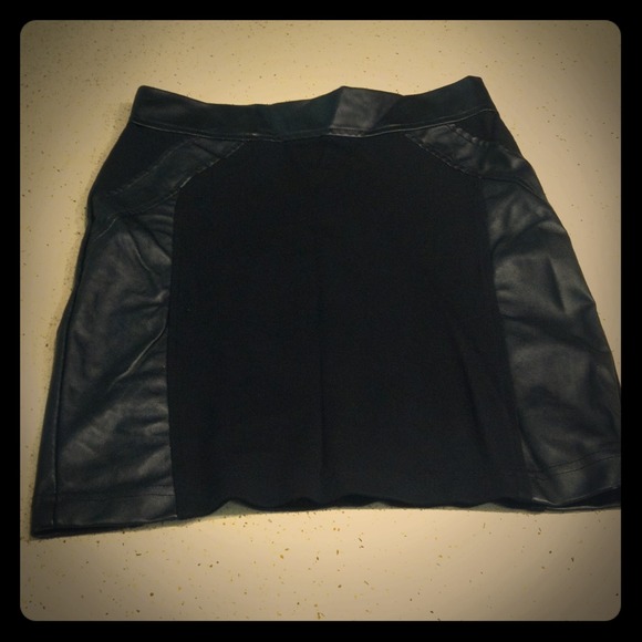 Sexy leather-like skirt