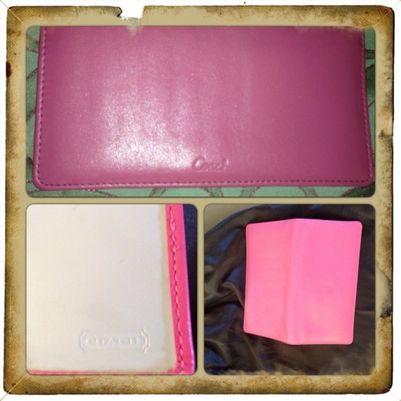 Pink Coach Checkbook Holder