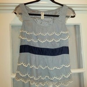 Floreat by Anthropologie Scalloped Lace Top
