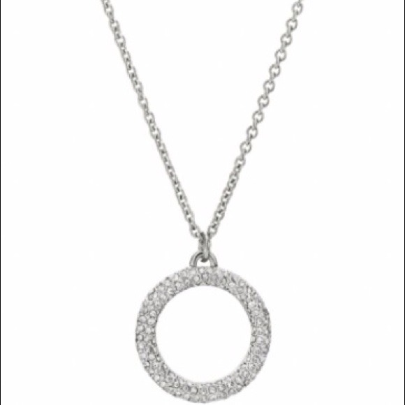 SOLD - COACH PAVE OPEN CIRCLE PENDANT NECKLACE - Picture 1 of 4