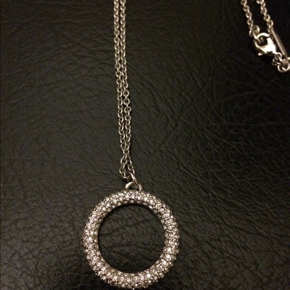 SOLD - COACH PAVE OPEN CIRCLE PENDANT NECKLACE - Picture 2 of 4