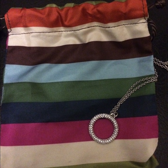 SOLD - COACH PAVE OPEN CIRCLE PENDANT NECKLACE - Picture 3 of 4