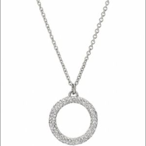 SOLD - COACH PAVE OPEN CIRCLE PENDANT NECKLACE