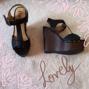 Black and Brown Wedges