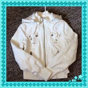 White Faux Leather Jacket