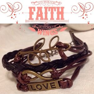 ❌BUNDLED❌Olive branch, Love & Infinity bracelet