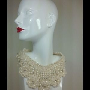 Ivory Bib Style Collar Necklace